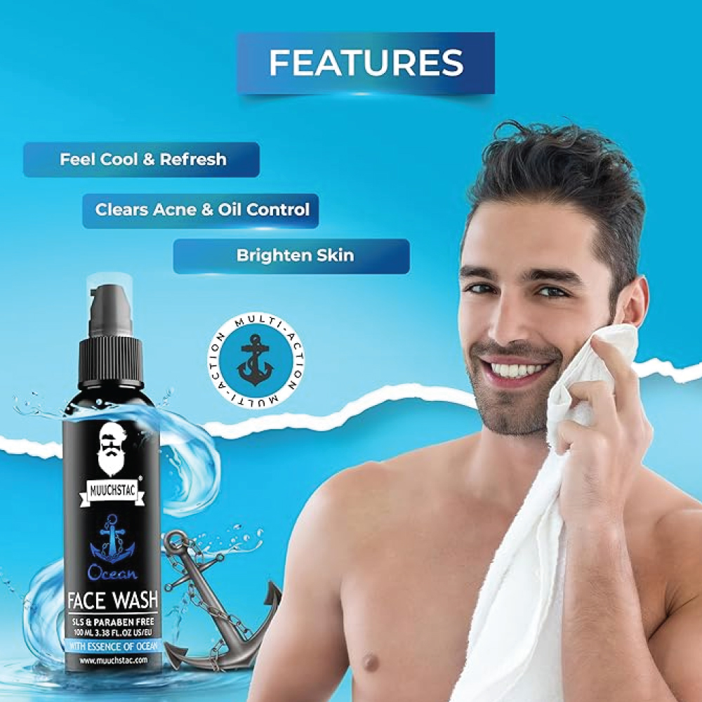Muuchstac Ocean Face Wash For Men - 100ml - Image 2