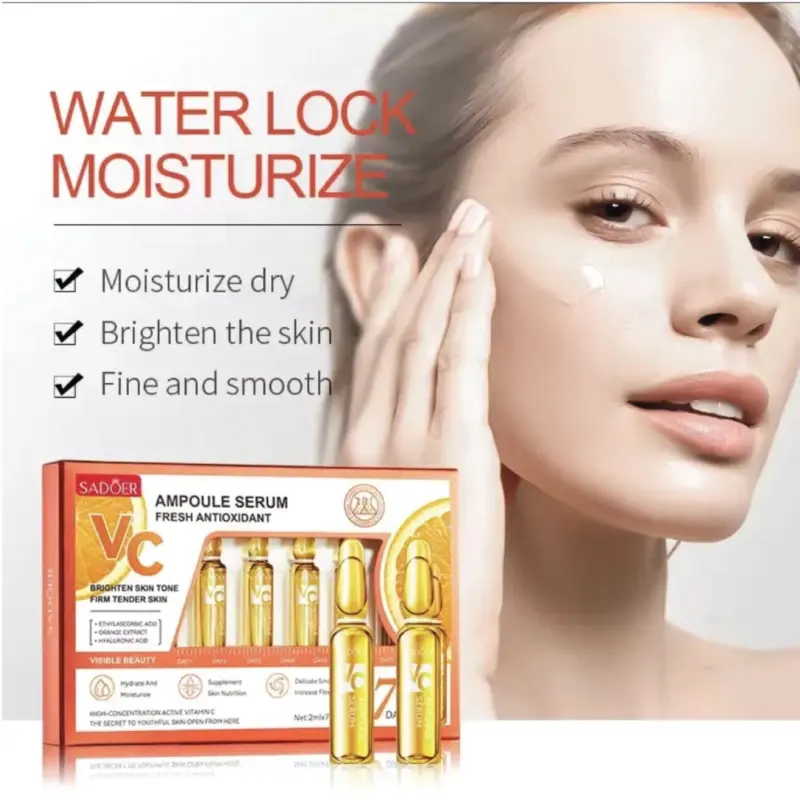 SADOER VC Whitening Anti-Wrinkle Ampoule Face Serum 7Pcs